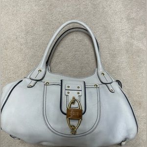 Ferragamo white tote. 100% authentic. Used.